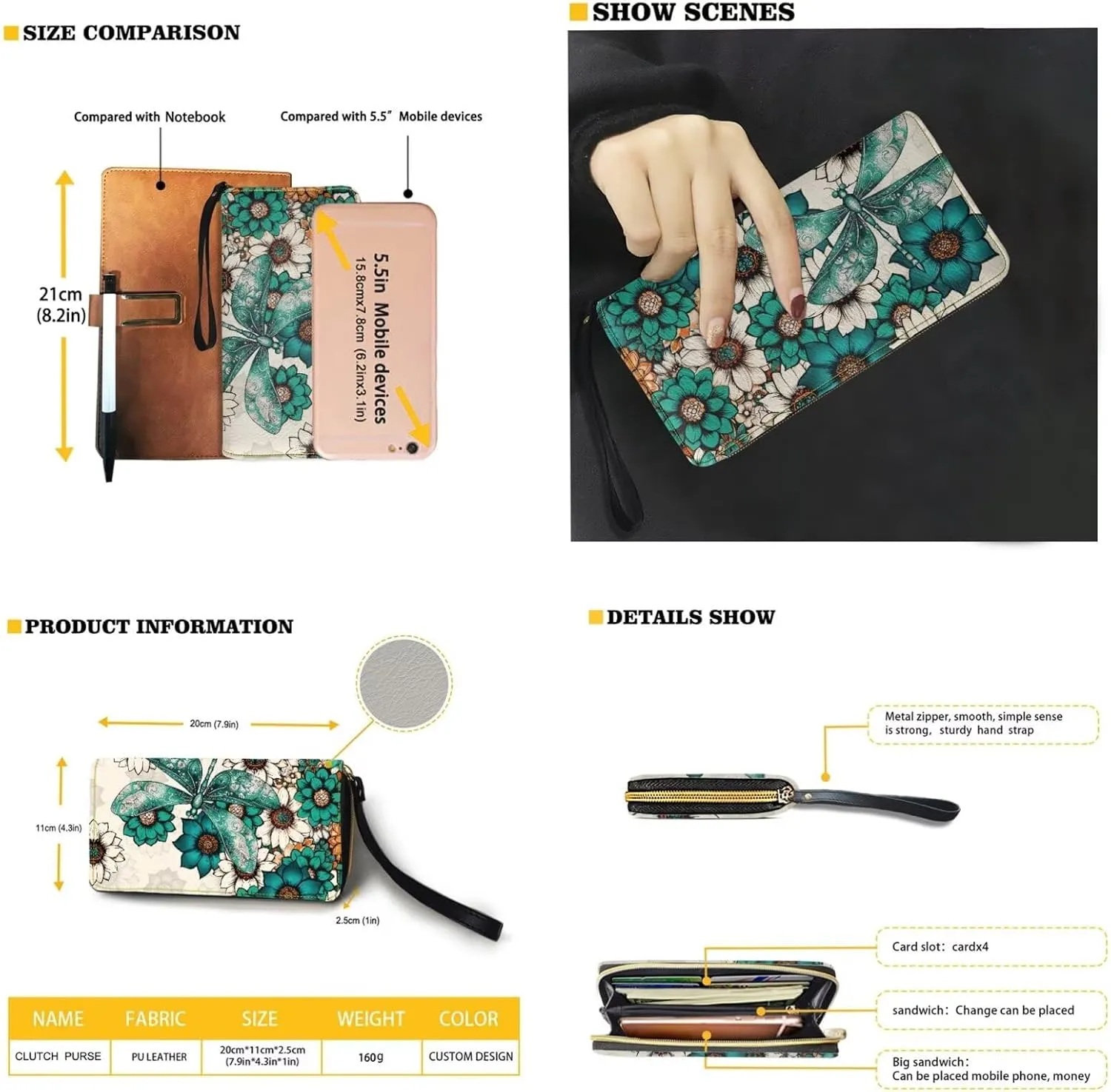 2 PCS Work Bag and Wallet Set for Women Portable Satchel Handbags Shoulder Bag with Money Organizers for Shopping