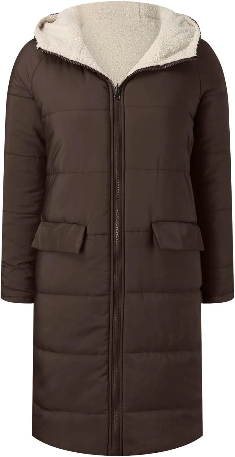 2024 Fleece Windbreaker Jackets Padded Jacket Winter Coat Womens Color Block Puffer Jacket Padded Coat Fluffy Fashion