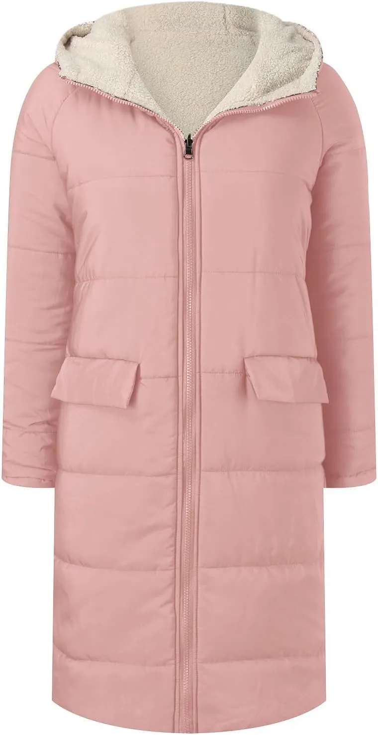 2024 Fleece Windbreaker Jackets Padded Jacket Winter Coat Womens Color Block Puffer Jacket Padded Coat Fluffy Fashion