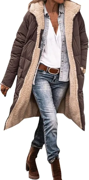 2024 Fleece Windbreaker Jackets Padded Jacket Winter Coat Womens Color Block Puffer Jacket Padded Coat Fluffy Fashion