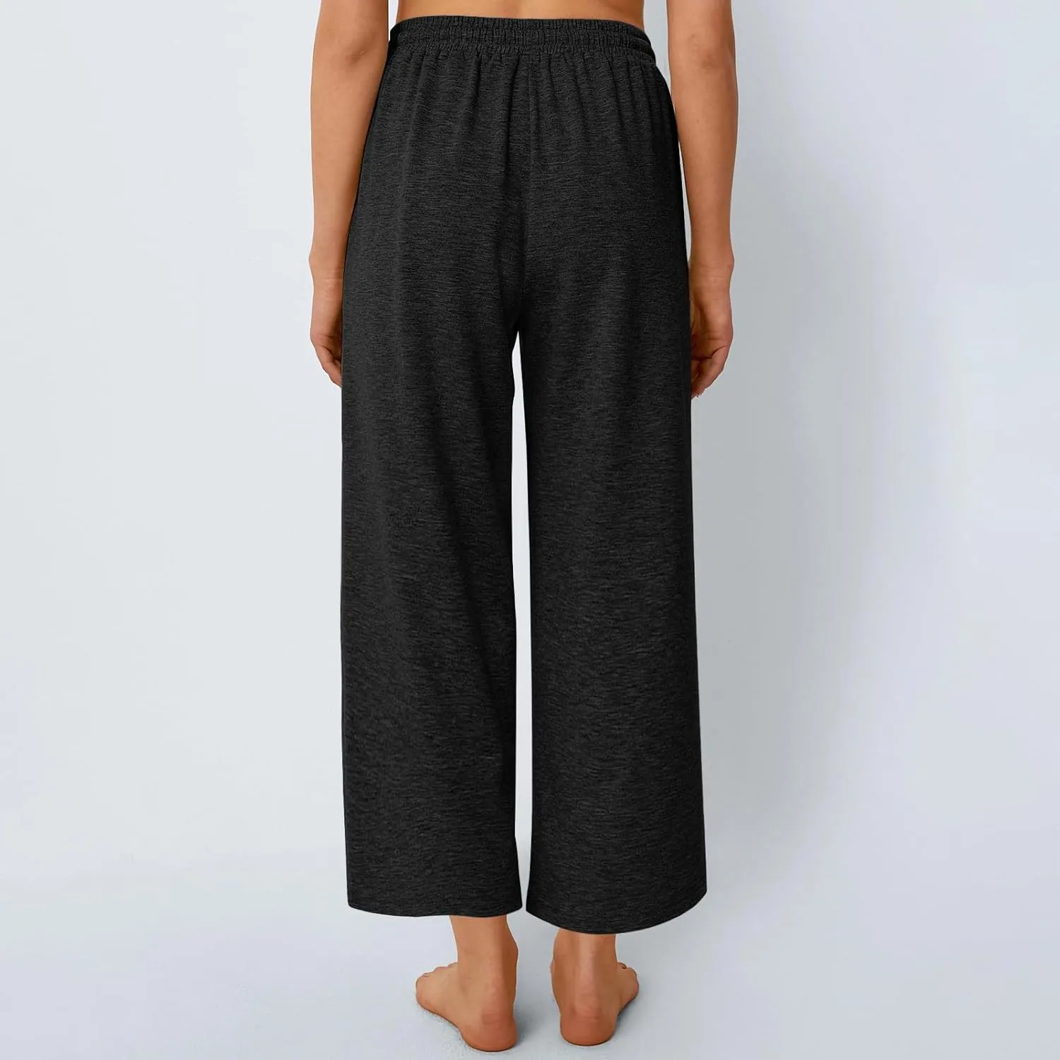2025 Women Soft Comfy Sweat Pants Drawstring High Waist Wide Leg Trousers Lounge Yoga Gym Workout Running Pant with Pockets