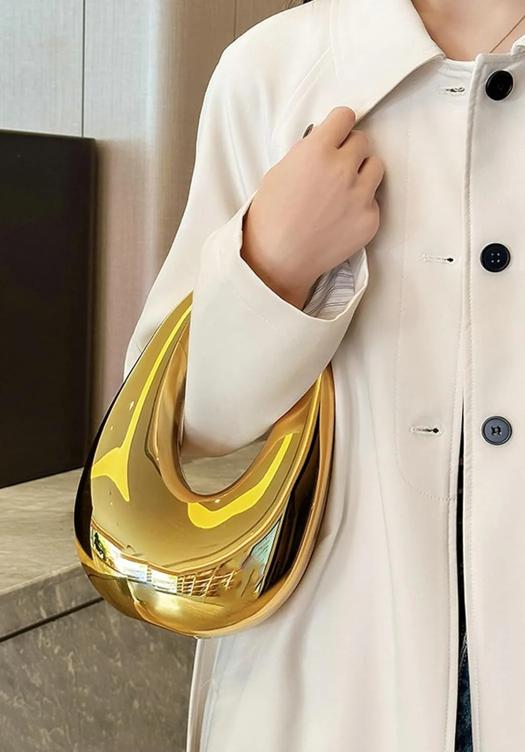 Acrylic Oval Box Crossbody Bag 2025 Women Clutch Bag Wristlet Handbag Top Handle Chain Party Purse
