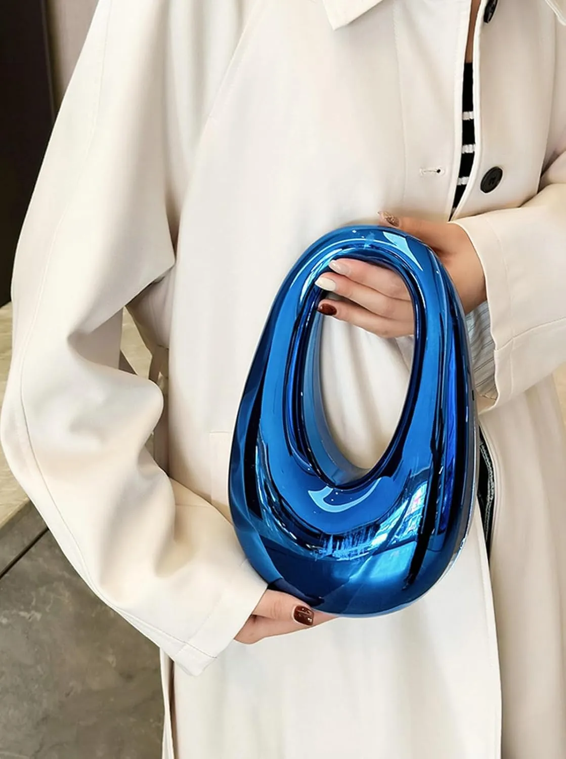Acrylic Oval Box Crossbody Bag 2025 Women Clutch Bag Wristlet Handbag Top Handle Chain Party Purse