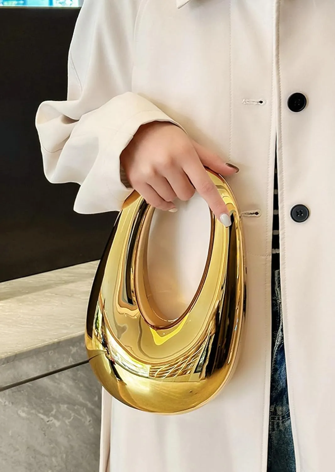 Acrylic Oval Box Crossbody Bag 2025 Women Clutch Bag Wristlet Handbag Top Handle Chain Party Purse