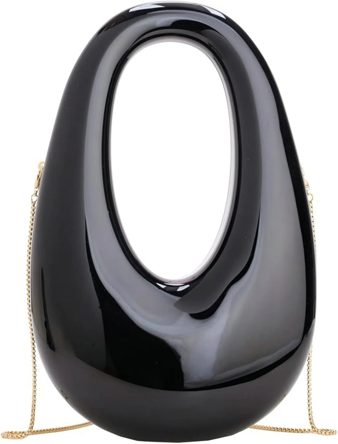 Acrylic Oval Box Crossbody Bag 2025 Women Clutch Bag Wristlet Handbag Top Handle Chain Party Purse
