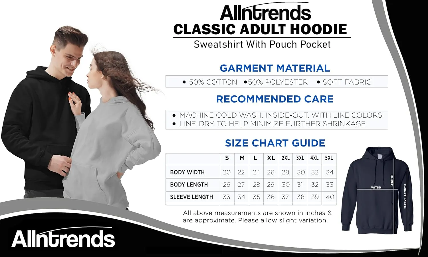 ALLNTRENDS Hoodie Training Symbol Hooded Sweatshirt 2024 Cool Graphic Top