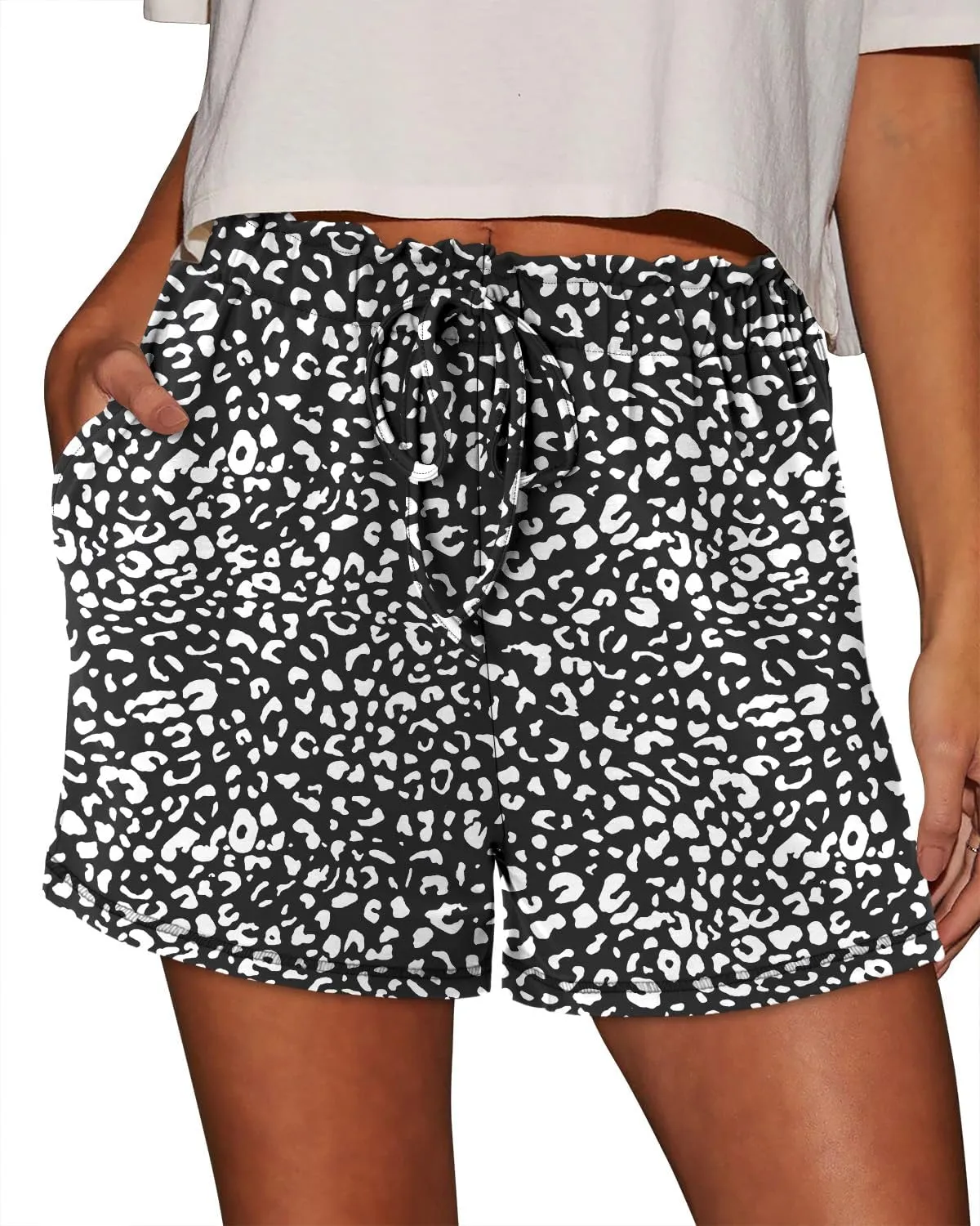 Angerella Womens Shorts with Pockets Summer Casual Shorts for Women Comfy Elastic Waist Lightweight Short Pants