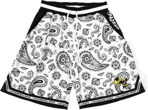 Basketball Athletic Shorts Men Mesh Gym Sports Workout Training Drawstring Retro Running Shorts with Pockets