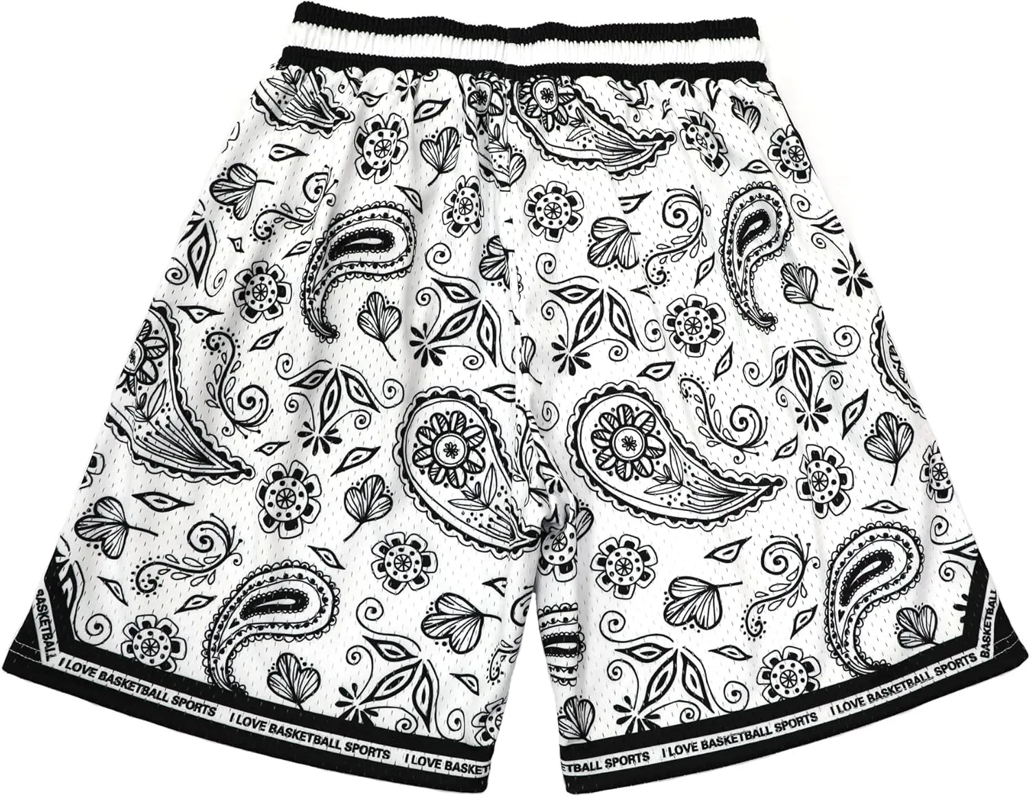 Basketball Athletic Shorts Men Mesh Gym Sports Workout Training Drawstring Retro Running Shorts with Pockets