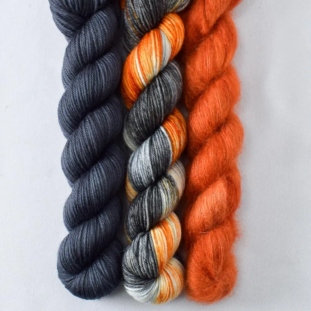Biker Chick, Carnelian, Pewter - Pillowy Cowl Set - Babette