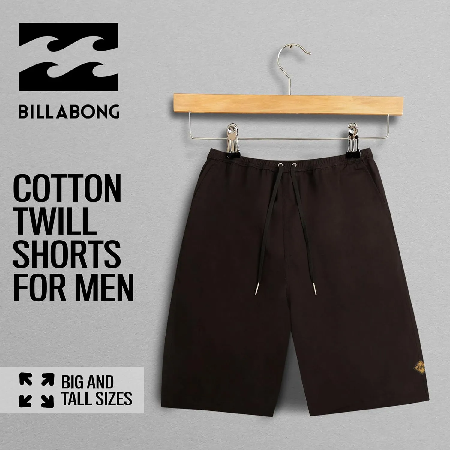Billabong Big and Tall Shorts for Men  Casual Lounge Cotton Stretch Shorts, Loose Fit Baggy Oversized Shorts
