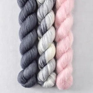 Blarney Stone, Pewter, Sugar - Pillowy Cowl Set - Babette