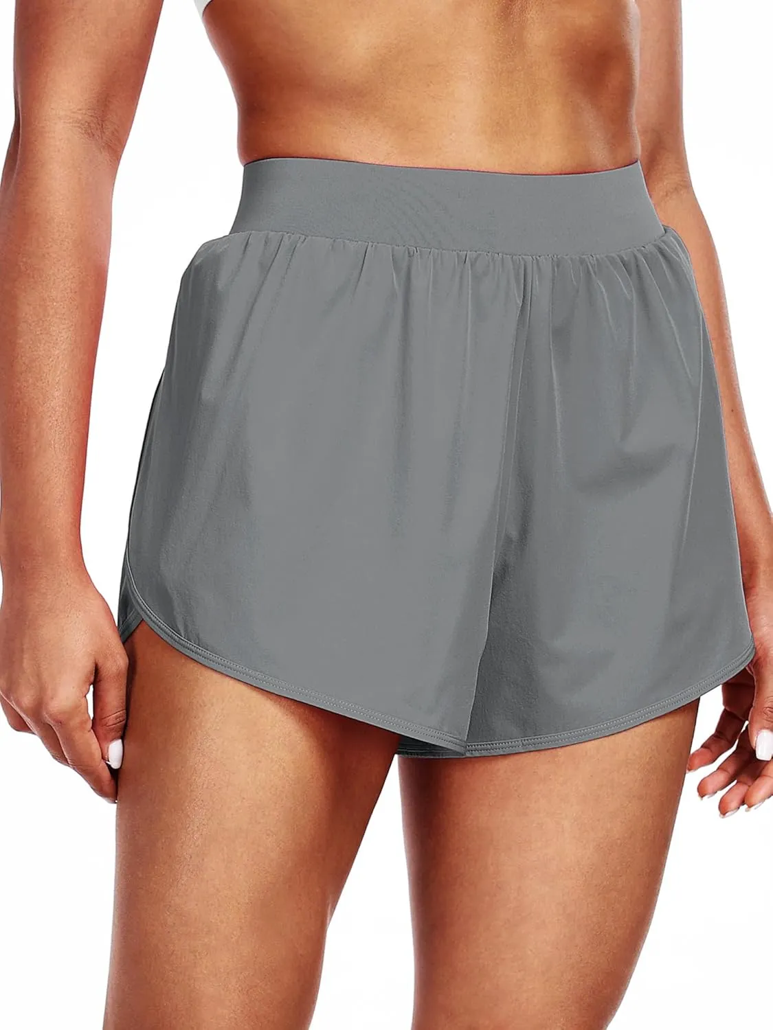 CADMUS 2 in 1 Women's Workout Shorts Athletic Gym Running Shorts with Compression Liner Brief