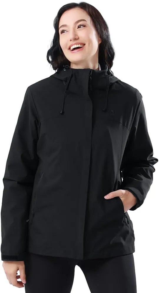 CAMEL CROWN Women's Ski Jacket Waterproof 3 in 1 Winter Coat with Fleece Inner Warm Windproof For Snow Outdoor Hiking