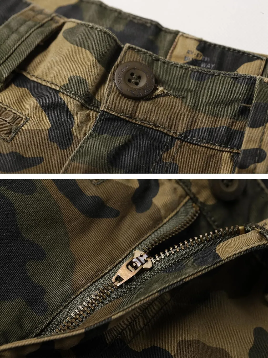 Camo Cargo Shorts for Men Cotton Casual Wild Outdoor Work Relaxed Fit Shorts with Multi-Pockets