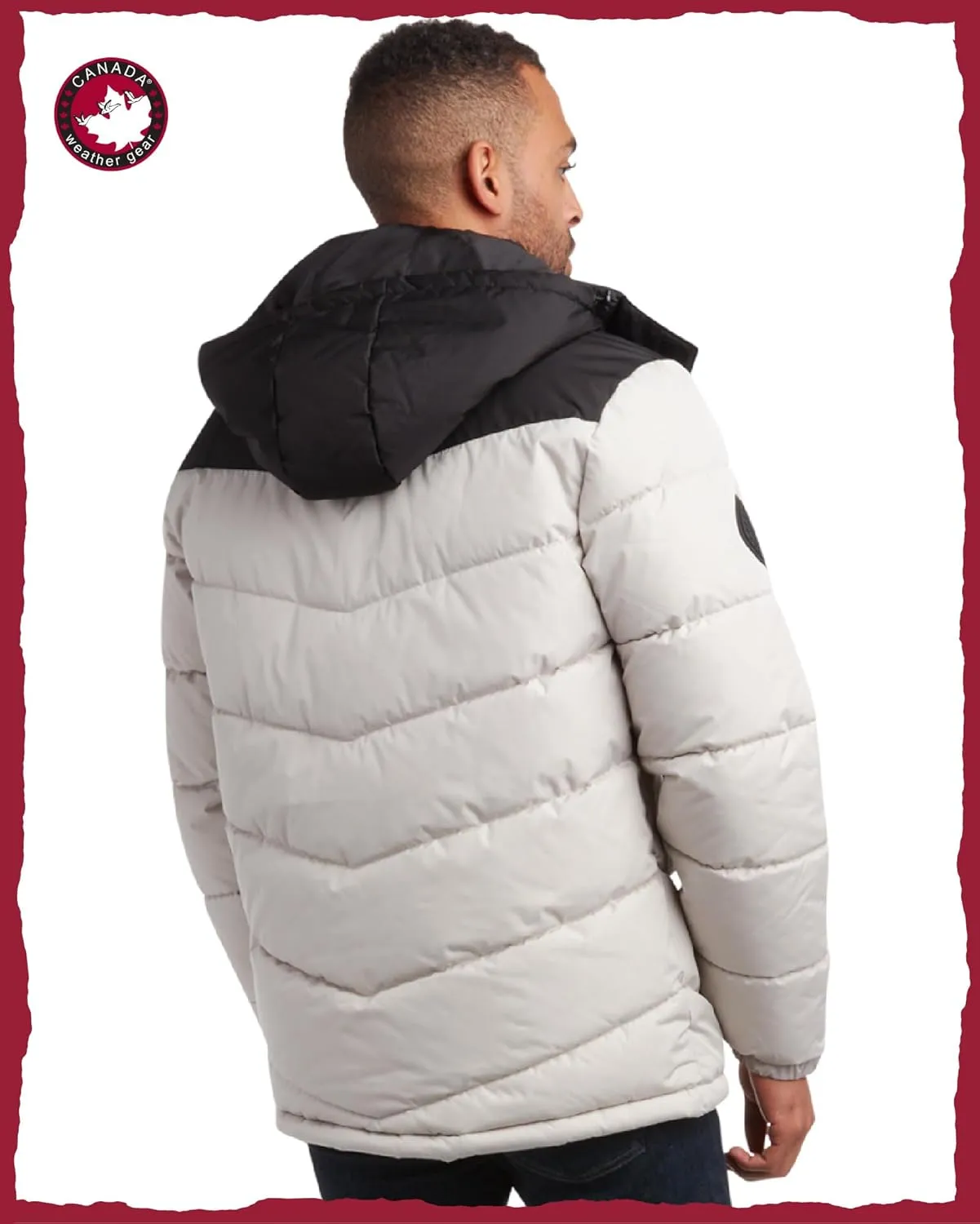 CANADA WEATHER GEAR Men's Winter Jacket  Heavyweight Puffer Jacket  Casual Coat for Men (M-XXL)