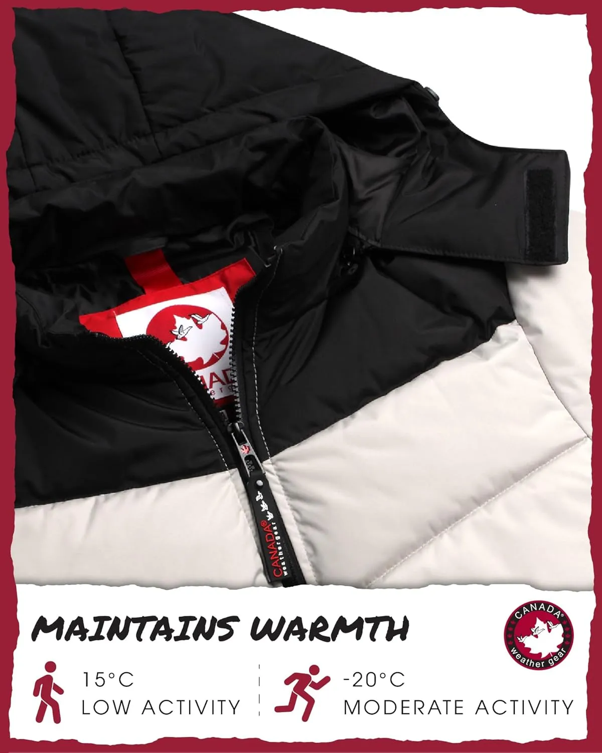 CANADA WEATHER GEAR Men's Winter Jacket  Heavyweight Puffer Jacket  Casual Coat for Men (M-XXL)