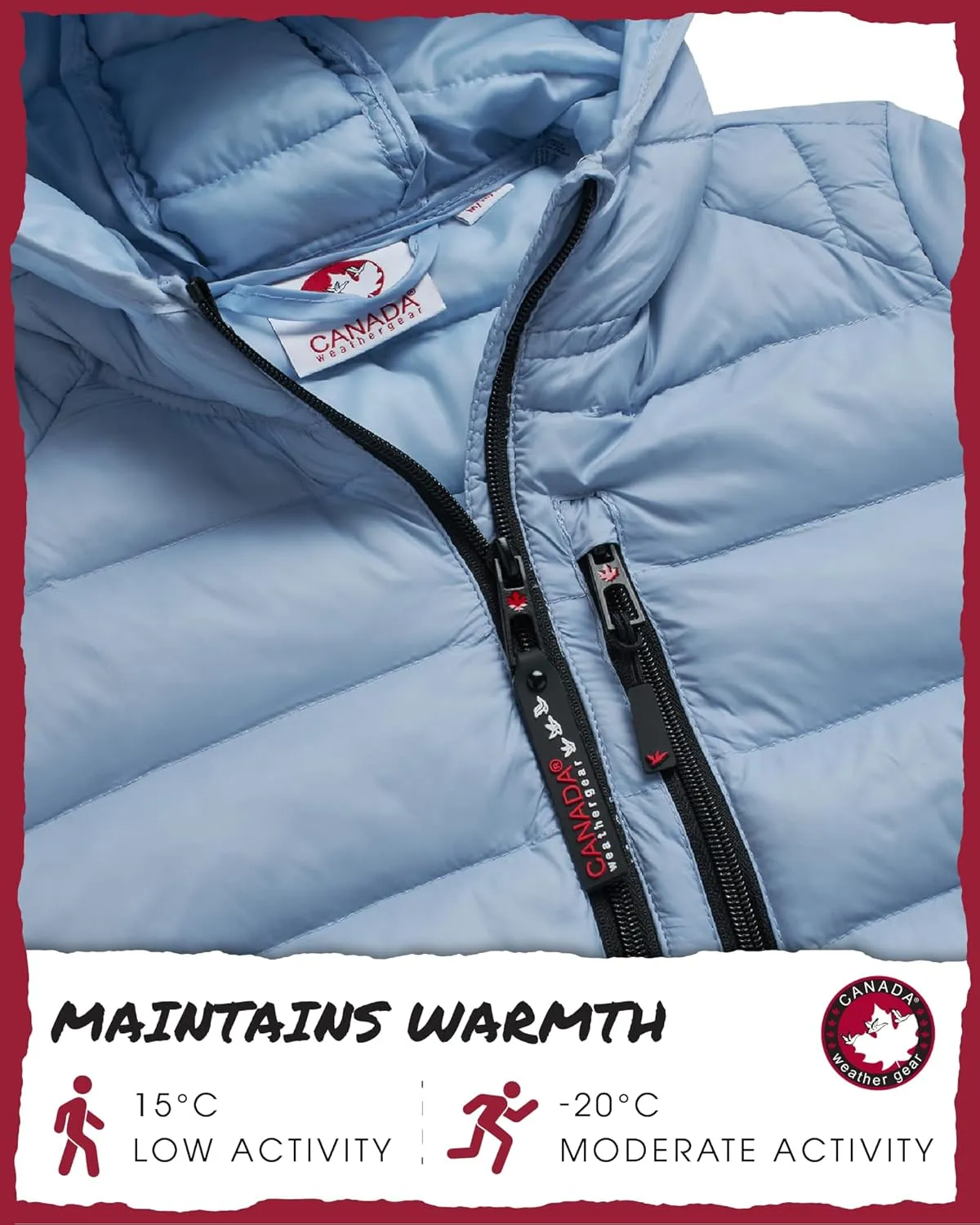 CANADA WEATHER GEAR Women's Puffer Jacket - Packable Bubble Coat, Water Resistant Outerwear Jackets for Women (XXS-M)