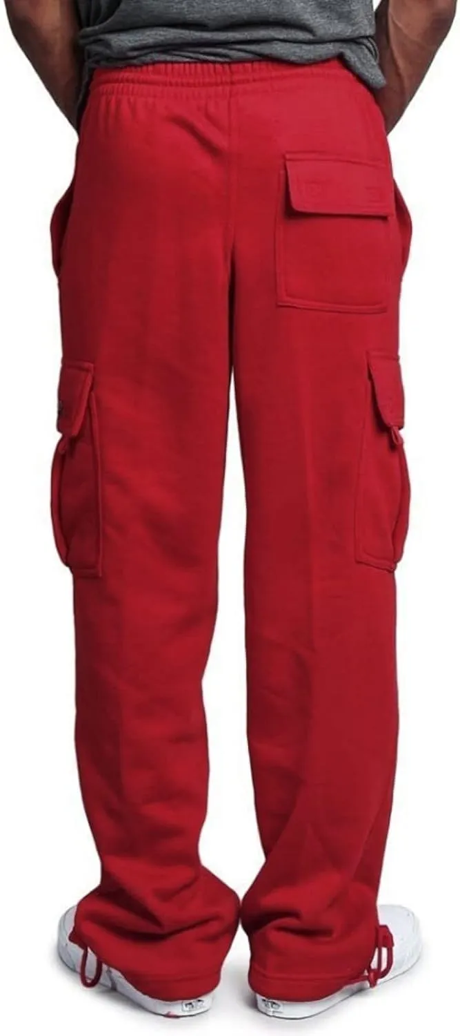 Cargo Pants For Men Mens Casual Heavyweight Cargo Fleece Sweatpants Stretch Elastic Sports Jogger Trousers Pants