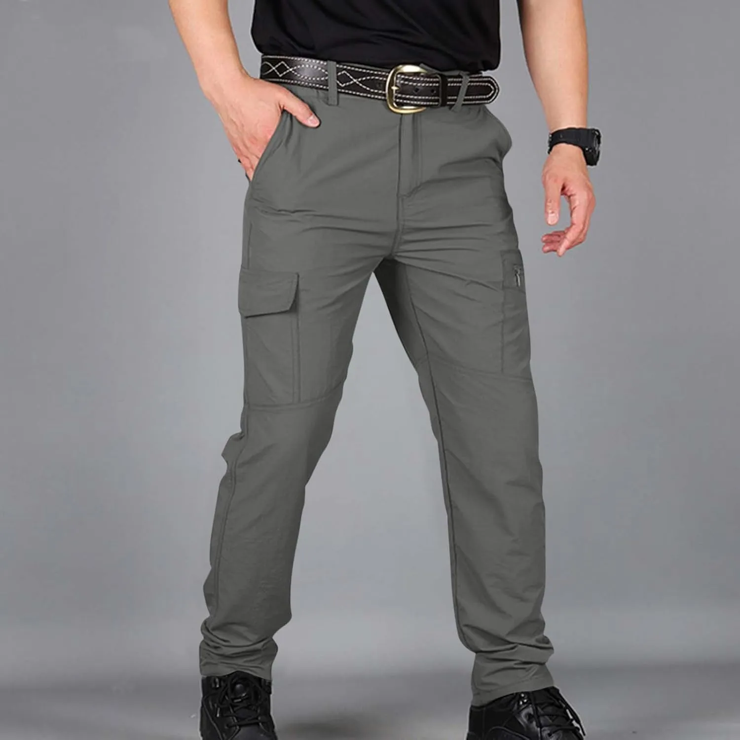 Cargo Pants for Men Waterproof Ripstop Flex Work Pants Tactic Hiking Stretch Outdoor Camo Trousers with Pockets