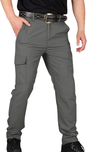 Cargo Pants for Men Waterproof Ripstop Flex Work Pants Tactic Hiking Stretch Outdoor Camo Trousers with Pockets