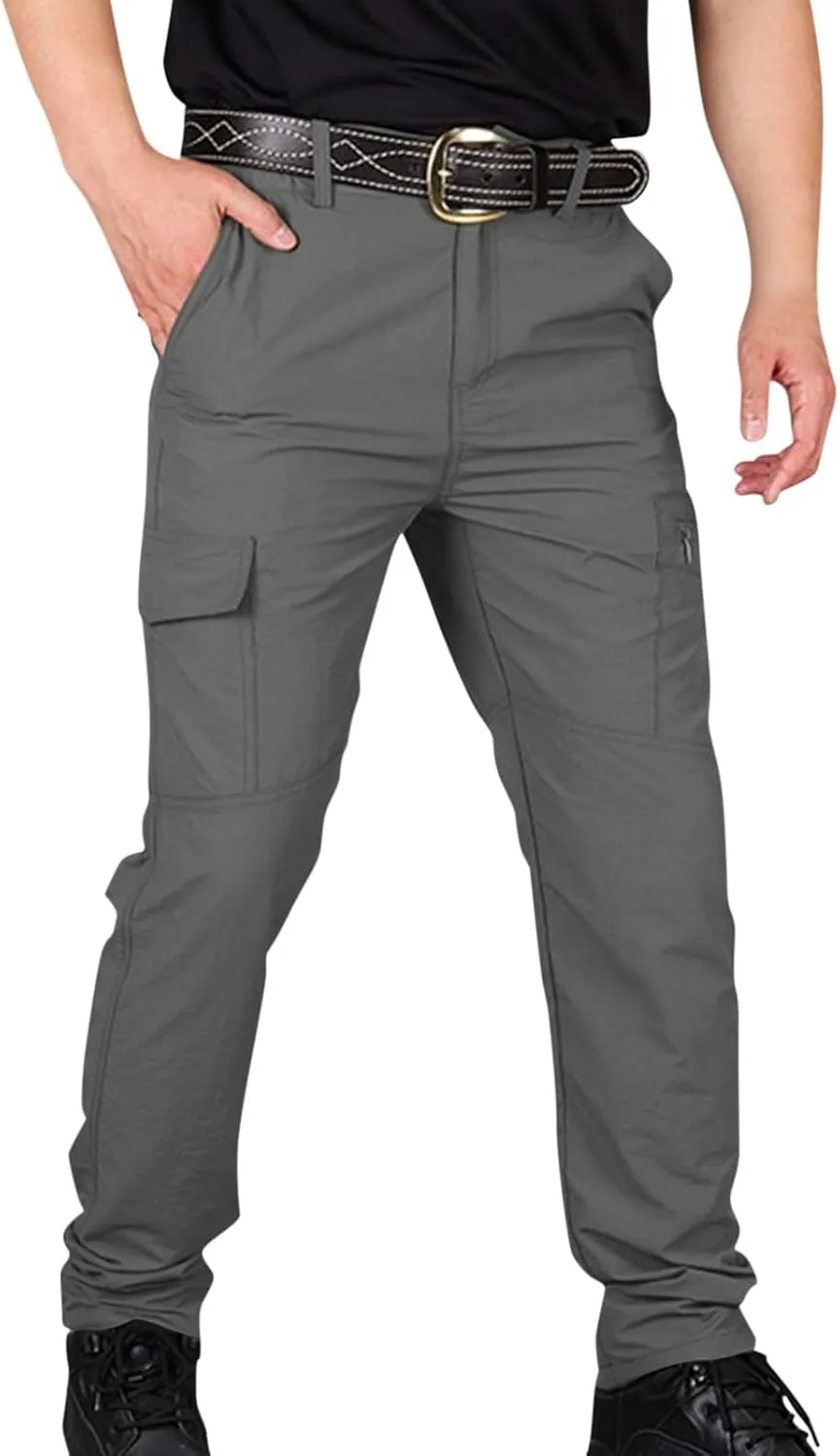 Cargo Pants for Men Waterproof Ripstop Flex Work Pants Tactic Hiking Stretch Outdoor Camo Trousers with Pockets