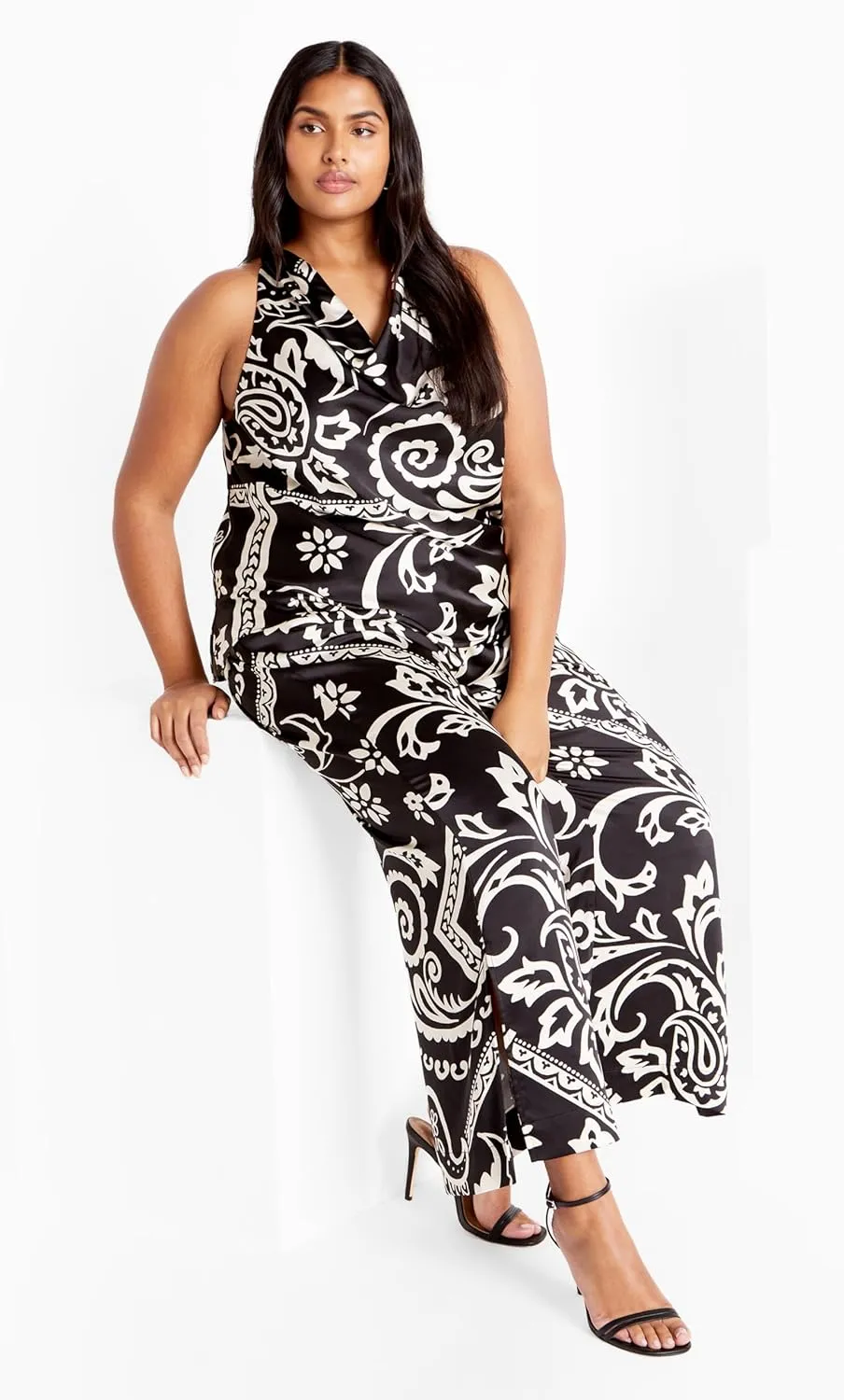 City Chic Plus Size TOP Perri PRT in Paisley