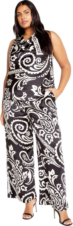 City Chic Plus Size TOP Perri PRT in Paisley