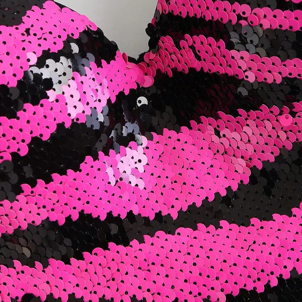 Color Block Sequined Camisole Top Outwear Feminine Fishbone Bra Tanks