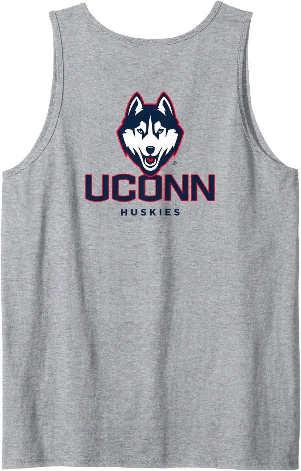 Connecticut Huskies Front/Back UConn Gray Licensed Tank Top