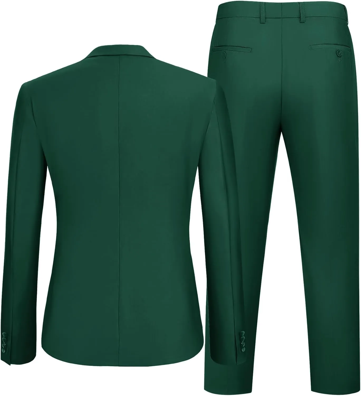 COOFANDY Mens Tuxedo Suit Set Slim Fit 2 Piece One Button Blazer Jacket Pants for Wedding,Dinner,Prom