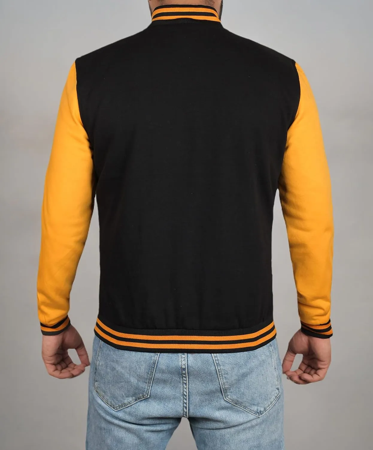 Decrum Varsity Jacket Men - High School Letterman Bomber Style Fleece Baseball Jackets For Men