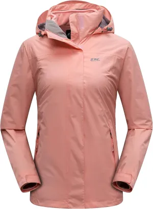 Diamond Candy Womens 3-in-1 Winter Jacket Waterproof Rain Coat with Hood Warm Fleece Ski Jackets