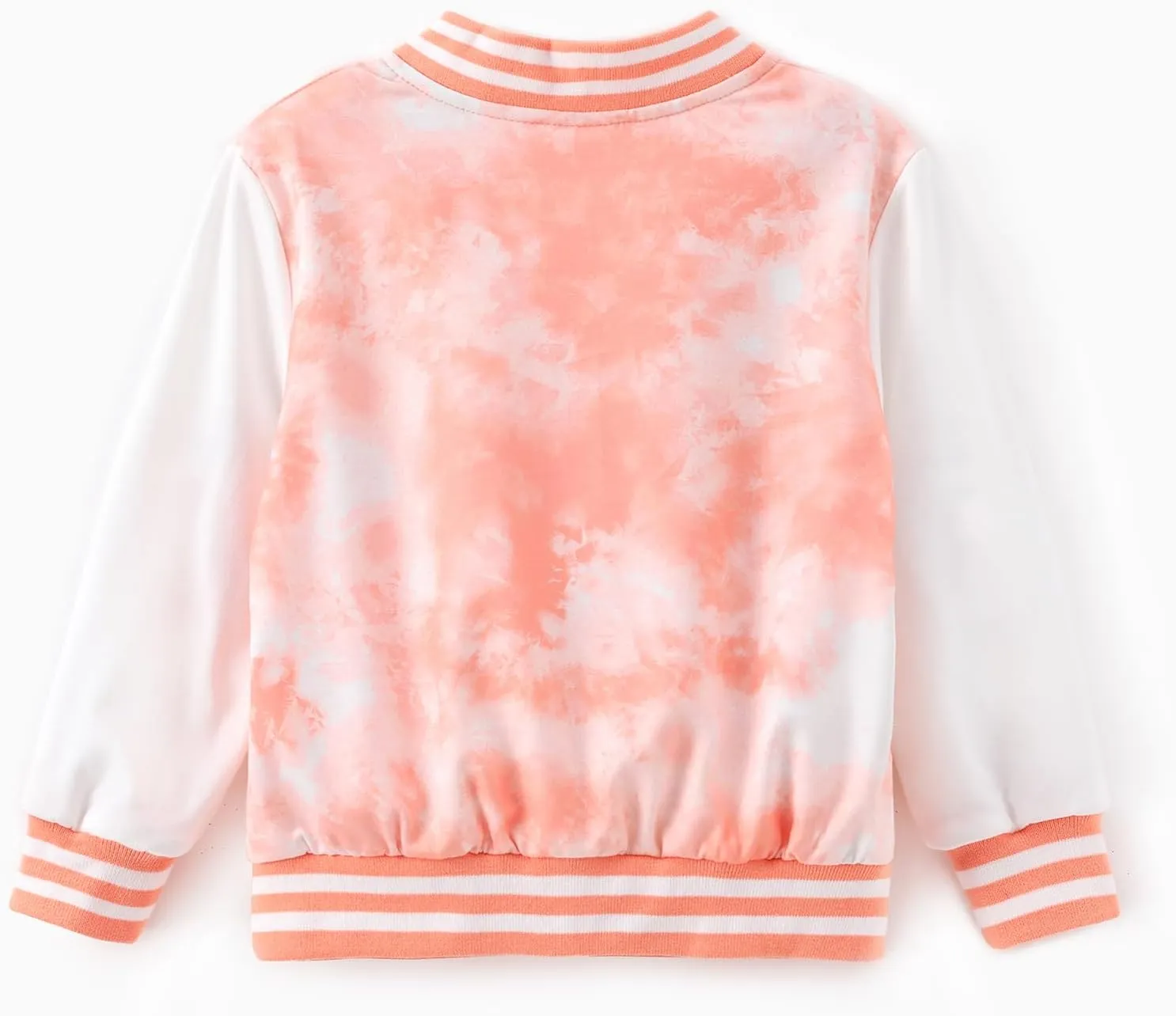 Disney Frozen Elsa Princess Moana Ariel Rapunzel Toddler Girl Varsity Bomber Jacket Lightweight Zip-up Sweatshirt 2-6T