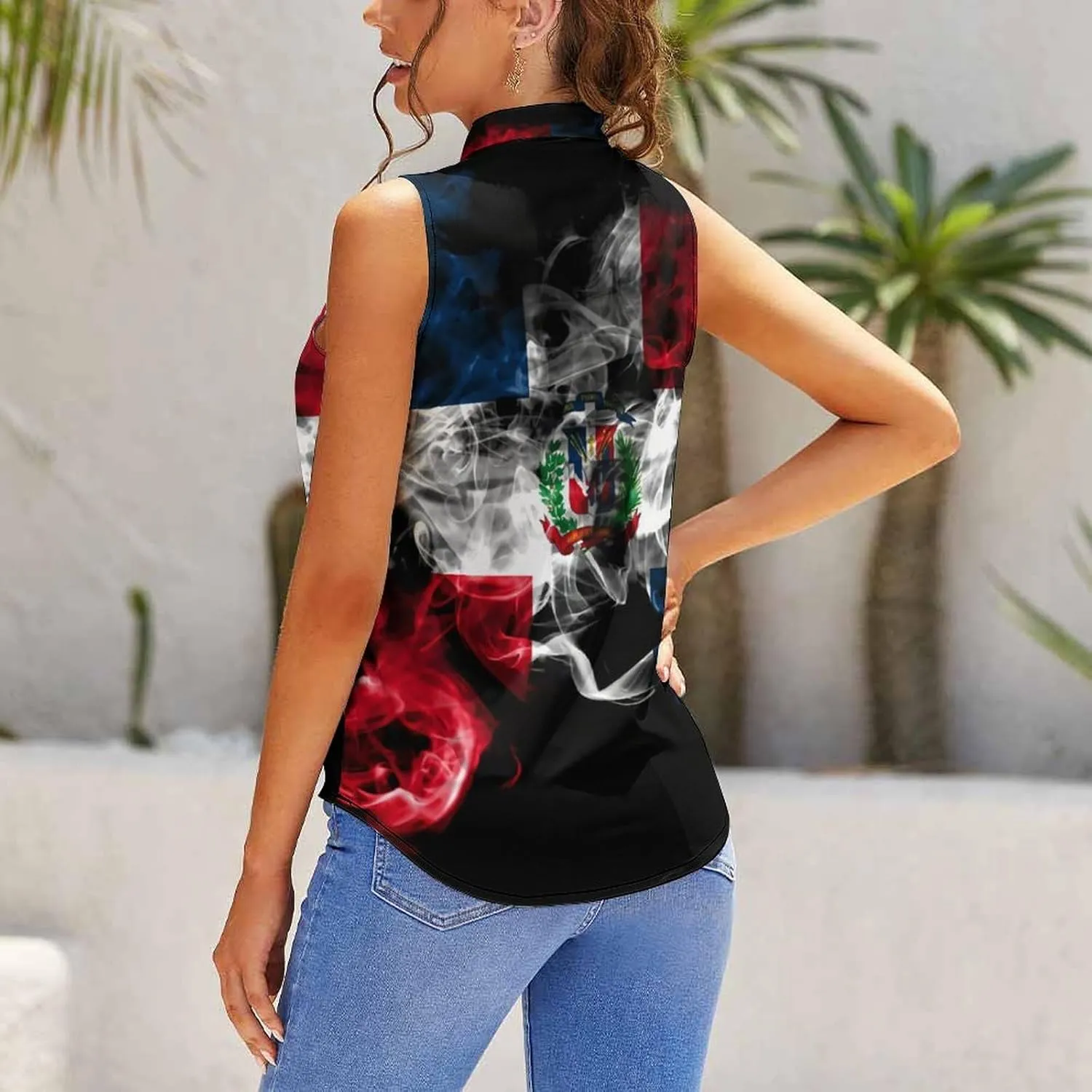 Dominican Flag Skirt for Womens Summer Autumn Winter Creativity Top