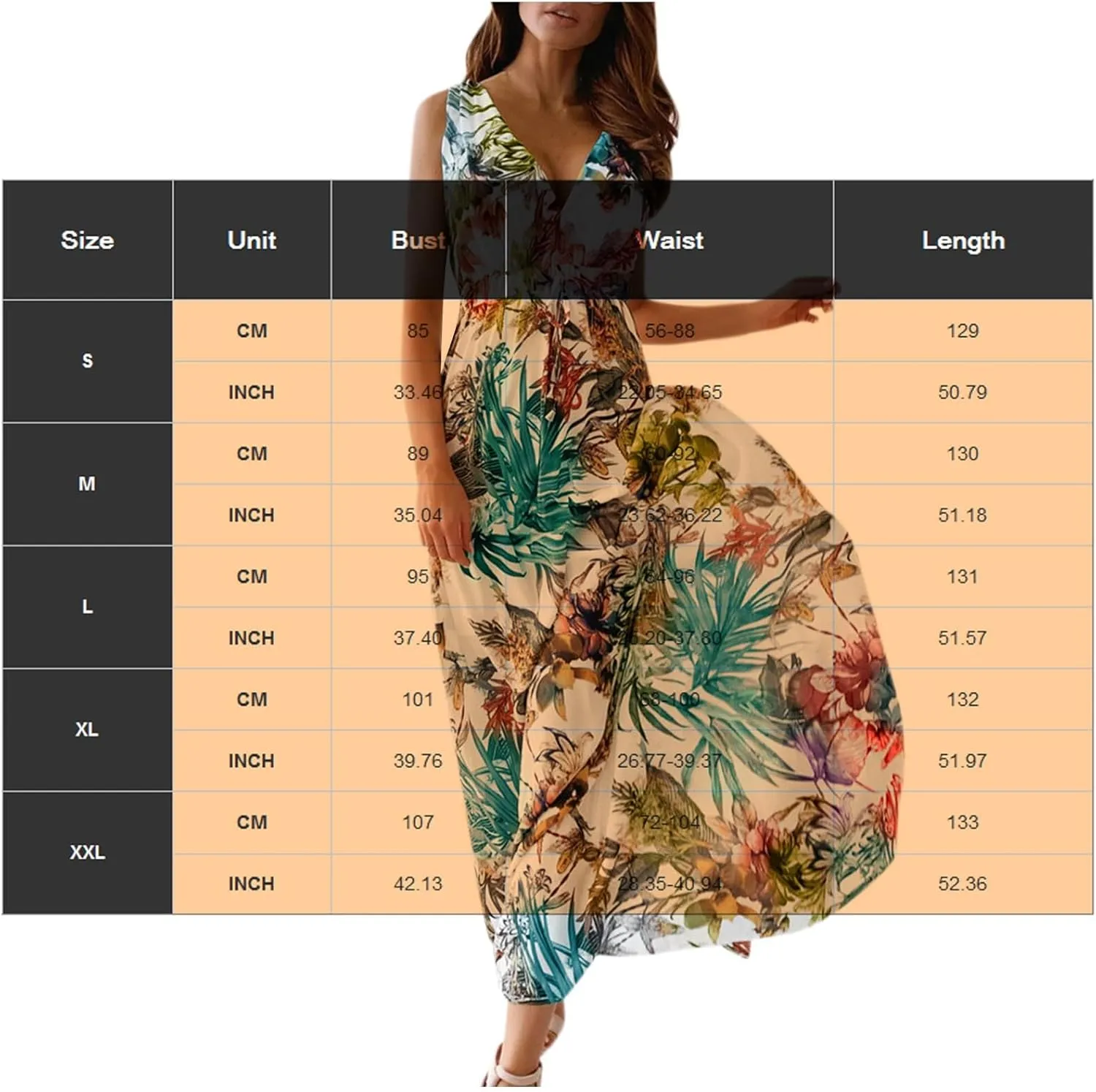 Dresses for Women 2024 Summer Casual Print Bandage Elastic Waist V-Neck Sleeveless Pullover Dress