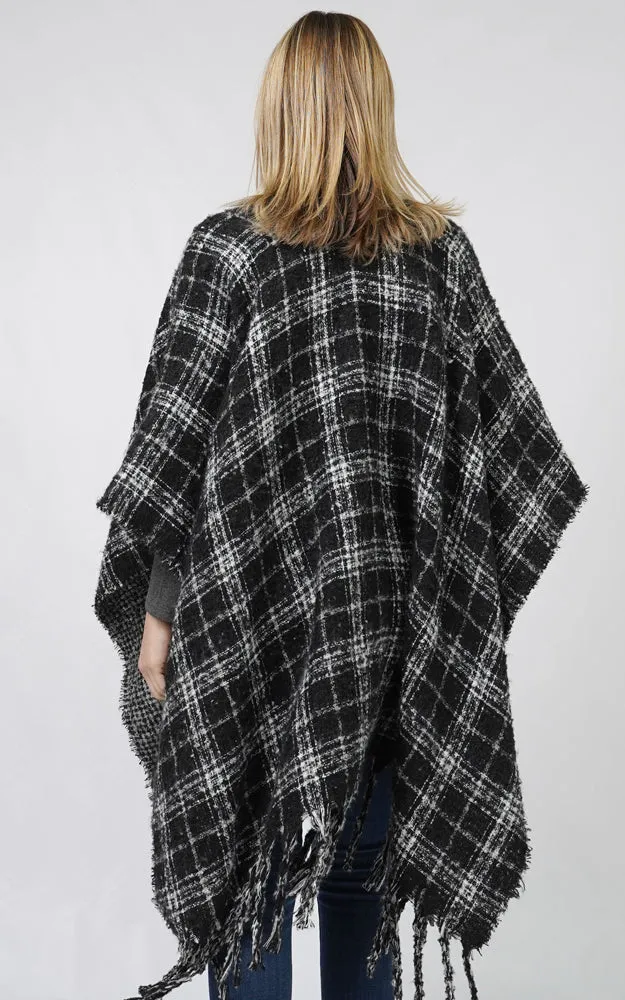ECP10813 PLAID REVERSIBLE CAPE