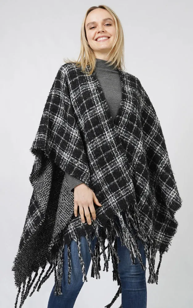 ECP10813 PLAID REVERSIBLE CAPE