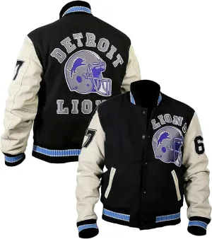 Eddie Brock Veemon/Axel Foley Detroit - Lions bomber cosplay Jacket For Mens | Hand Made Jacket
