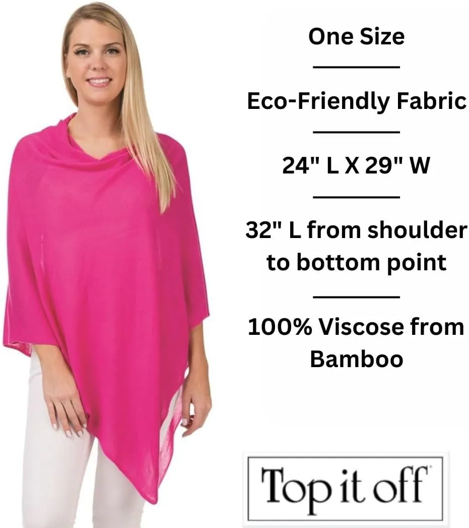 Elsa Poncho - Womens Fine Knit Luxury Topper - Layering Piece for Warmth