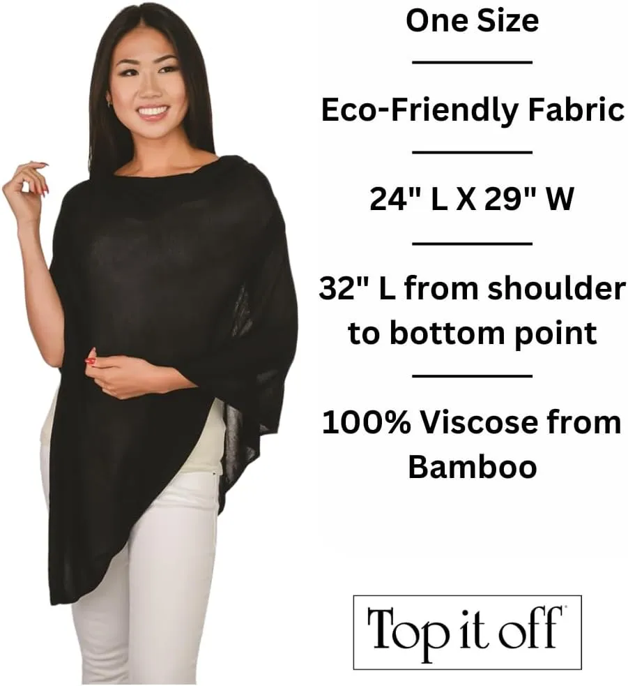 Elsa Poncho - Womens Fine Knit Luxury Topper - Layering Piece for Warmth