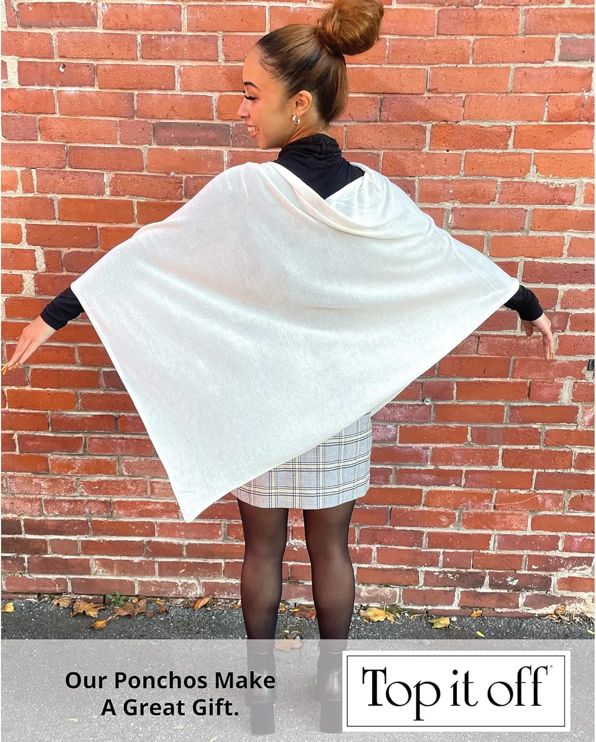 Elsa Poncho - Womens Fine Knit Luxury Topper - Layering Piece for Warmth
