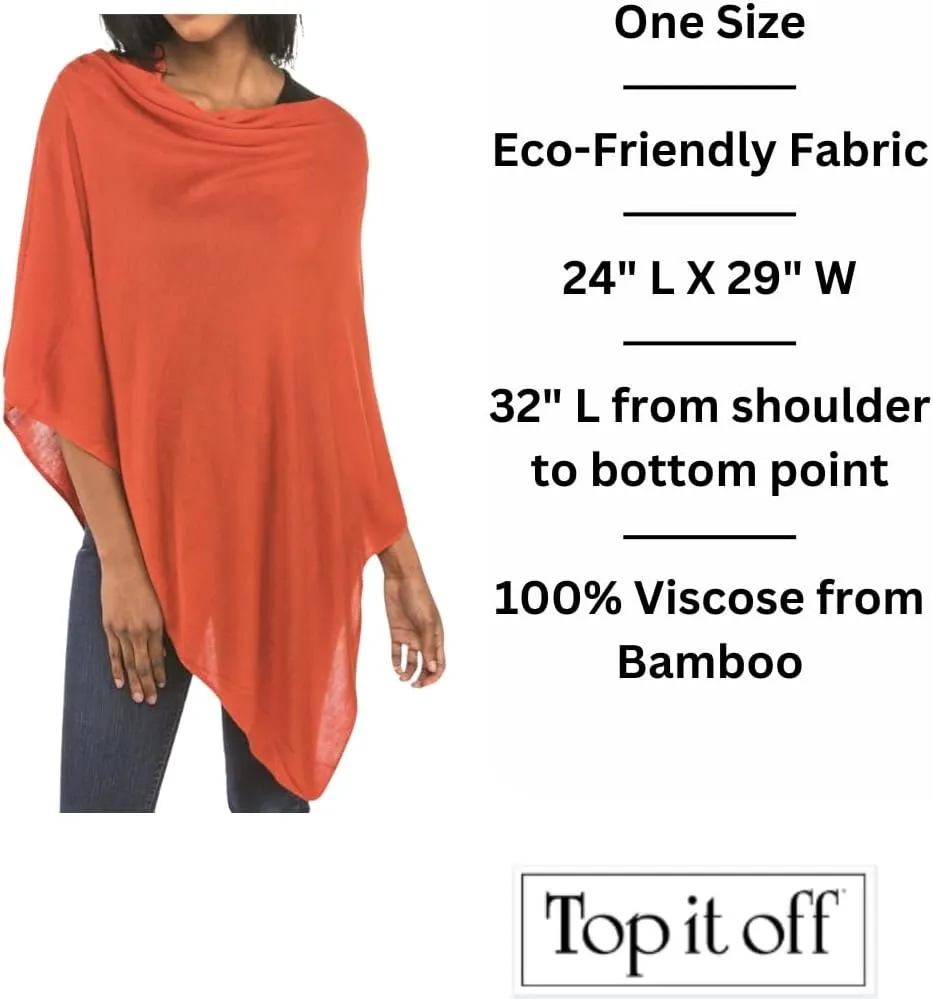 Elsa Poncho - Womens Fine Knit Luxury Topper - Layering Piece for Warmth
