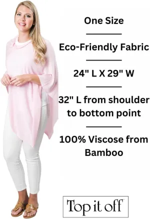 Elsa Poncho - Womens Fine Knit Luxury Topper - Layering Piece for Warmth