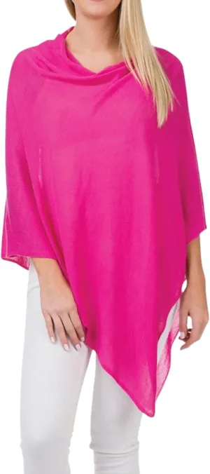 Elsa Poncho - Womens Fine Knit Luxury Topper - Layering Piece for Warmth