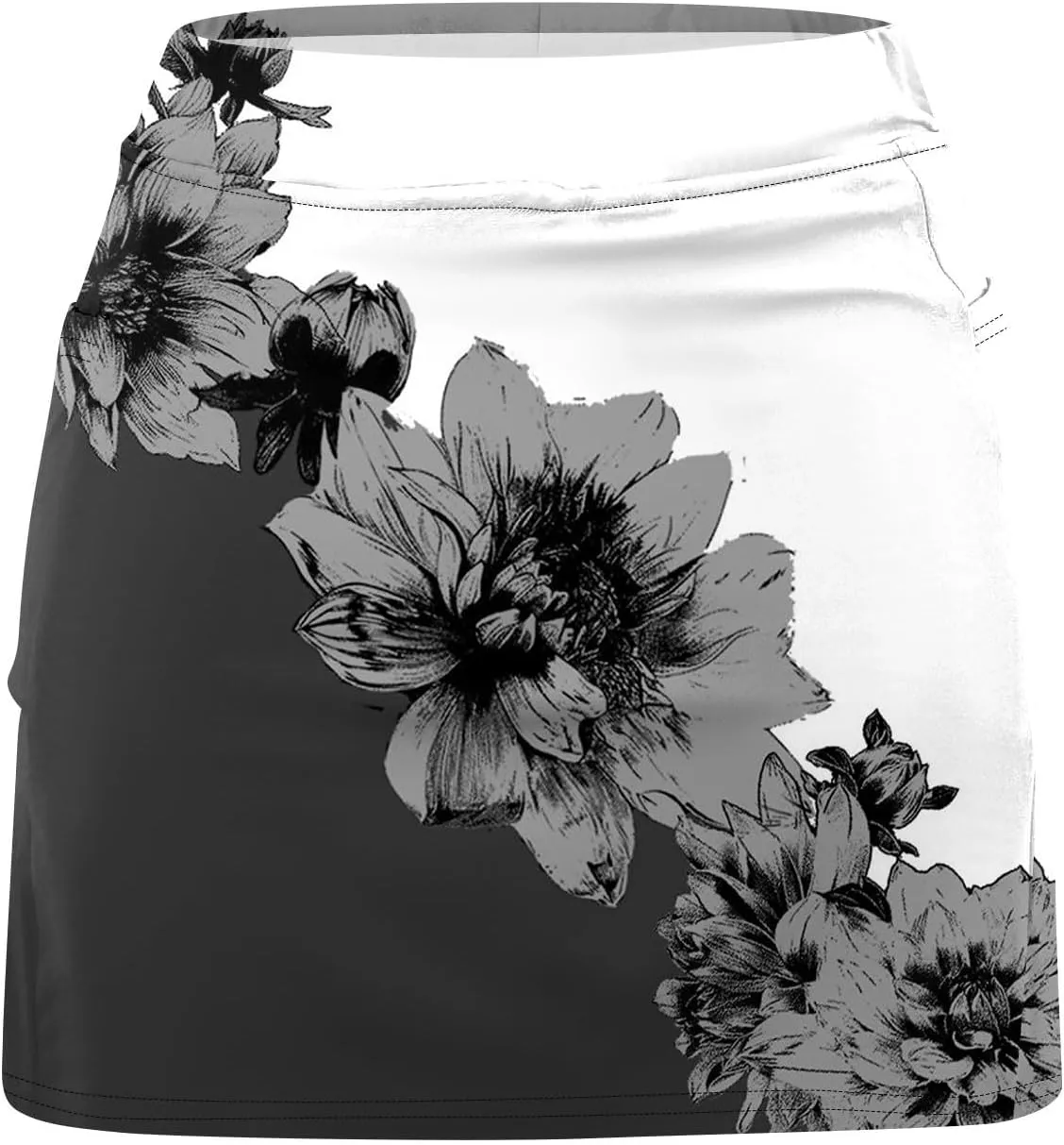 FlekmanArt Skorts for Woman Printed Workout Skorts Athletic Sports Pants Tummy Control Running Skirt Skinny Athletic Shorts