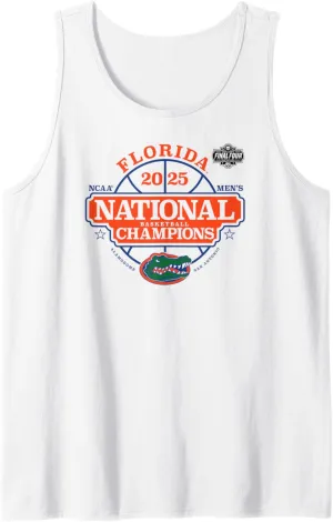 Florida Gators National Champs 2025 Men's Basketball White Tank Top