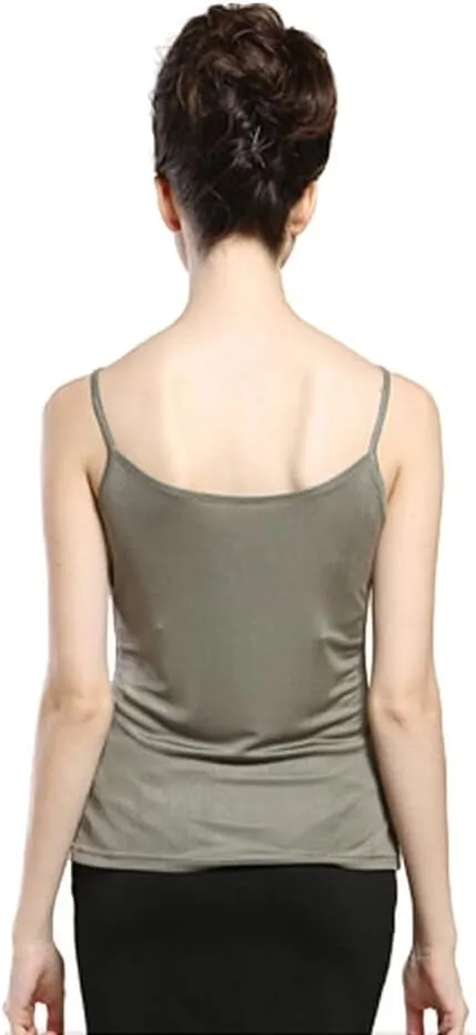 Forever Angel Women's 100% Silk Lace Camisole Cami Tank Top