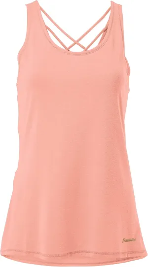Franklin Sports Women's Lattice Back Tank Top-Relaxed Fit