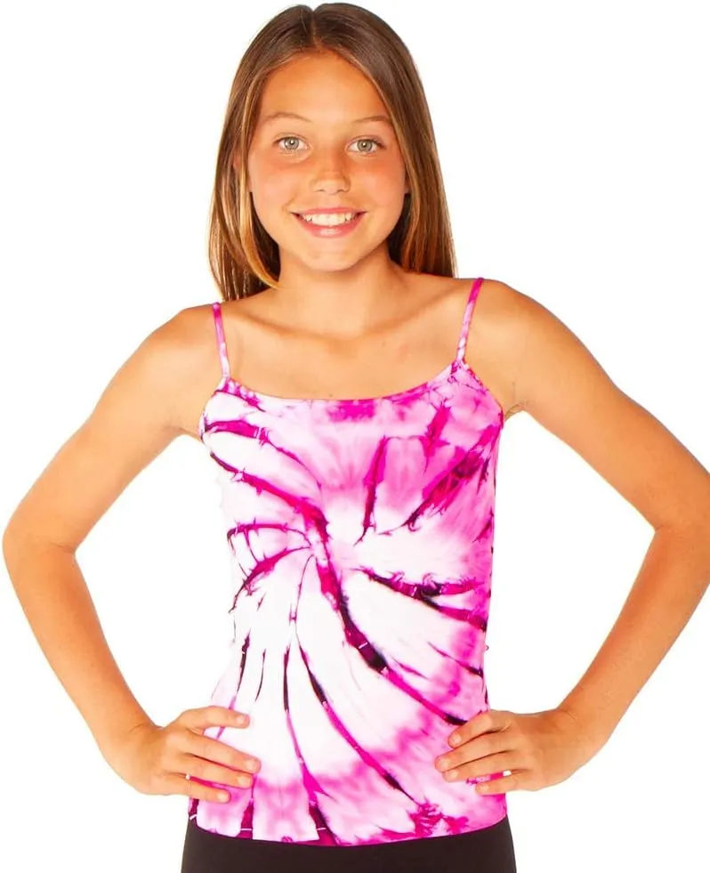 Girls (7-10) Swirl Tie Dye Full Cami Tank Top